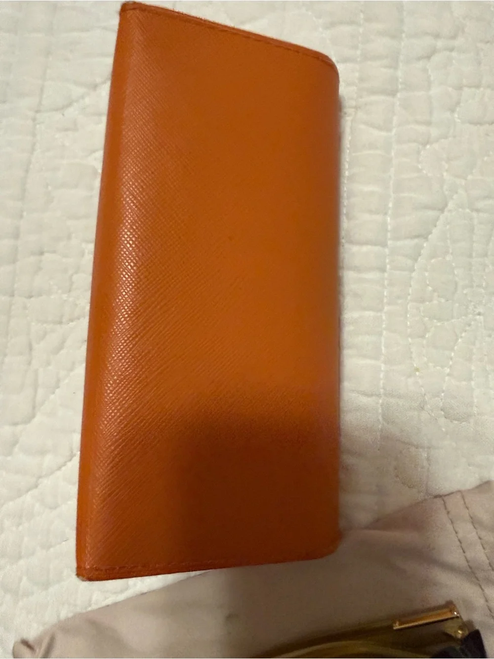 Tory Burch Black Sunglasses with Orange Case and Cream Pouch